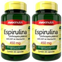 KIT 2X Espirulina 450mg 60 cápsulas - Maxinutri KIT 2X Espirulina 450mg 60 cápsulas - Maxinutri
