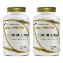 Kit 2x Espirulina + Vitamina A e Magnésio 60 Cápsulas Flora Nativa Kit 2x Espirulina + Vitamina A e Magnésio 60 Cápsulas Flora Nativa