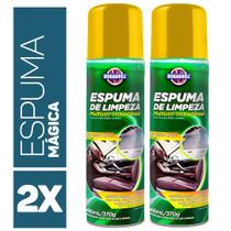Kit 2x Espuma Magica Limpeza Multiuso Lava Seco Carro 400ml