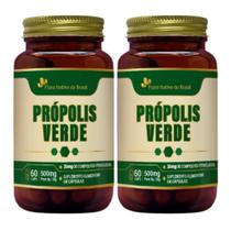 Kit 2x Extrato Seco Própolis Verde 60 Capsulas 500mg