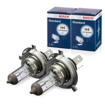 Kit 2x Farol Para Carro H4 Standard 12V 60/55w ( P43t ) Halógena Lâmpada Luz Automotiva