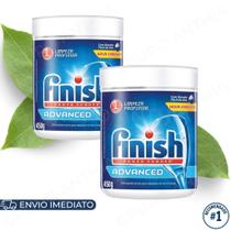 Kit 2x Finish Detergente em Pó para Lava Louças 450g Original Limpeza Profunda e Alta Performance