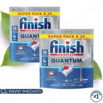 Kit 2x Finish Detergente em Tablete para Lava Louças 26tabs Original Limpeza Profunda Contra Gordura