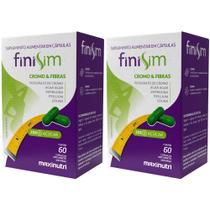KIT 2X FiniSim ( Cromo, Ágar, Espirulina, Colina e Psyllium) 60 cápsulas - Maxinutri
