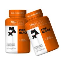 Kit 2x Fire Black 60 Caps - Max TitaniumCafeína 100% pura