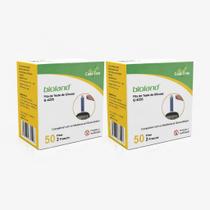 Kit 2x Fita para Medição de Glicose CX/50 Tiras Bioland