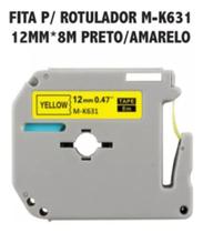 Kit 2x Fita Rotuladora Mk-631 Amarela Letra Preta Compatível Amarelo Letra Preta Kit 2x Fita Rotuladora Mk-631 Amarela Letra Preta Compatível Amarelo Letra Preta
