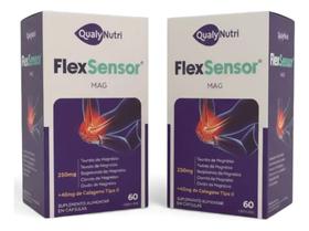 Kit 2x Flexsensor Mag Colágeno Tipo 2 Qualynutri 60 Cápsulas