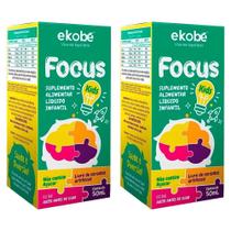 Kit 2x Focus Kids Sabor Tutti-Frutti 50ml Ekobé