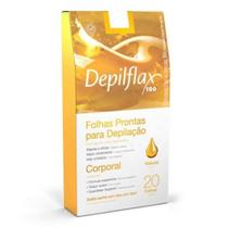 Kit 2x Folhas Prontas Corporais Natural - Depilflax