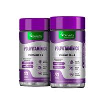 Kit 2x Frascos Polivitamínico Vitaminas De A - Z Multivitamínico Vegano - Denavita