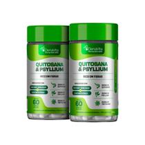 Kit 2x Frascos Quitosana + Psyllium + Triptofano + Ácido Pantotênico - Denavita