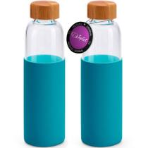 Kit 2x Garrafa de Vidro 600 ml Urban TopGet Azul