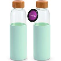 Kit 2x Garrafa de Vidro 600 ml Urban TopGet Verde Claro
