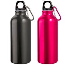 kit 2x Garrafa Squeeze Sport 500 ml TopGet Chumbo e Rosa