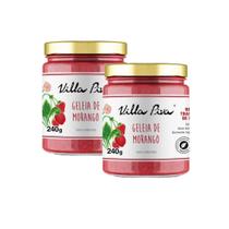 Kit 2X: Geleia Morango 100% Frutas Sem Adição Açúcar Villa