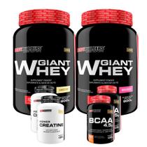 Kit 2x Giant Whey 900g + 2x BCAA 4,5 100g + 2x Power Creatina 100g - Bodybuilders Kit 2x Giant Whey 900g + 2x BCAA 4,5 100g + 2x Power Creatina 100g - Bodybuilders