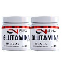 KIT 2x Glutamina Concept Nutrition 300g - Total 600g de Suplemento