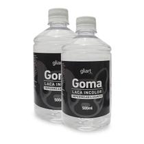 Kit 2x Goma Laca Incolor 500ml Gliart - GLITTER