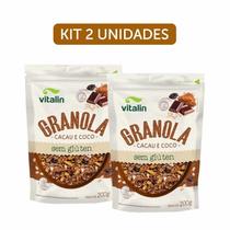 Kit 2X: Granola Cacau E Coco Sem Glúten Vitalin 200G Kit 2X: Granola Cacau E Coco Sem Glúten Vitalin 200G