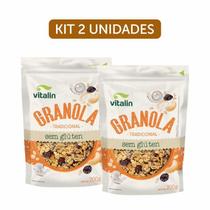 Kit 2X: Granola Tradicional Sem Glúten Vitalin 200g