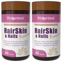 Kit 2x Hair Skin & Nails Premium D-pantenol Ácido Hialurônico 60 Cápsulas