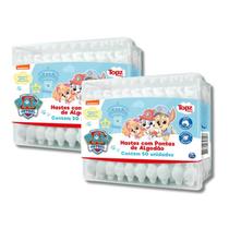 Kit 2x Hastes Pontas Delicadas Topz Patrulha Canina C/ 100 Unidades