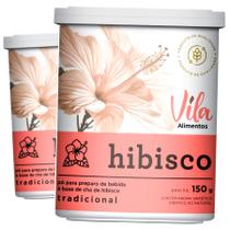 Kit 2x Hibisco em Po para Bebida Facil Preparo e Sabor Marcante 150g