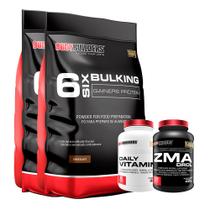 Kit 2x Hipercalórico 6 Six Bulking 6kg + ZMA 120 Cáps + Daily Vitamin 90 Cáps - Bodybuilders