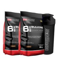 Kit 2x Hipercalórico 6 Six Bulking Protein 6kg + 1 Coqueteleira - Bodybuilders
