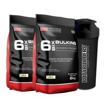 Kit 2x Hipercalórico 6 Six Bulking Protein 6kg + 1 Coqueteleira - Bodybuilders