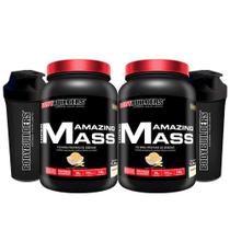 KIT 2x HIPERCALÓRICO Hiper Amazing Mass 1,5 kg + 2x Coqueteleiras - Bodybuilders