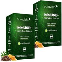 Kit 2x Immune + Essential Guard Própolis + Zinco + Vitaminas D e C - (60caps) - Pura Vida