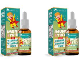 Kit 2x ImuniTrix Kids - Vitamina C + Zinco + Vitamina D3 30ml - Flora nativa do brasil