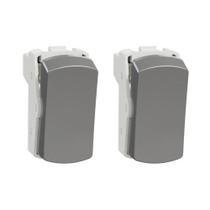 Kit 2x Interruptor Paralelo Cor Alumínio Miluz Schneider