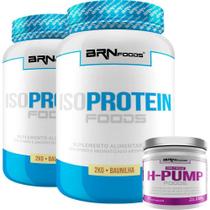 Kit 2x Iso Protein Foods 2kg + Pré Treino H-Pump Foods 250g - BRN Foods