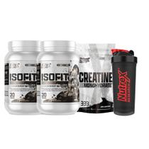 Kit 2x ISOFIT Whey 900g + Creatina 1kg + Coqueteleira Nutrex