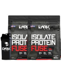 Kit 2x Isolate Protein Fuse 900g + Coqueteleira 700ml Dark Lab