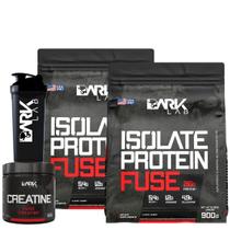 Kit 2x Isolate Protein Fuse + Creatina 300g + Coqueteleira 700ml Dark Lab Kit 2x Isolate Protein Fuse + Creatina 300g + Coqueteleira 700ml Dark Lab
