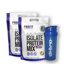 Kit 2x Isolate Protein Mix 1,8Kg Profit + Shaker Dynamo Labz