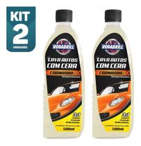 Kit 2x - Lava Autos Com Cera 500 Ml Shampoo Para Carro Brilho Proteção