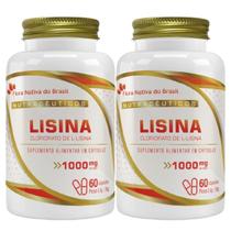 Kit 2x Lisina 1000mg 60 Capsulas Flora Nativa do Brasil Kit 2x Lisina 1000mg 60 Capsulas Flora Nativa do Brasil