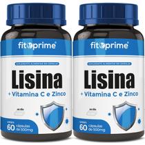 Kit 2x Lisina + Vitamina C e Zinco 60 Cápsulas - FitoPrime