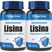 Kit 2x Lisina + Vitamina C e Zinco 60 Cápsulas