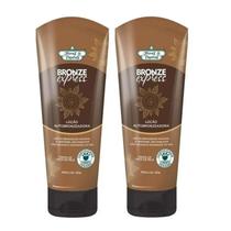 Kit 2x Loção Autobronzeadora Bronze Express Flores e Vegetais 120g