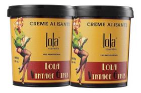 Kit 2x Lola Vintage Girls Creme Alisante Profissional 850g