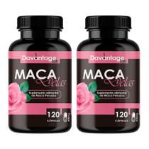 Kit 2x Ma ca Perua na Mulher Premium 500 mg 240 Cáps Davantage Lab