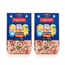 Kit 2X: Macarrão Bambini Letrinhas Tricolore Paganini 300g