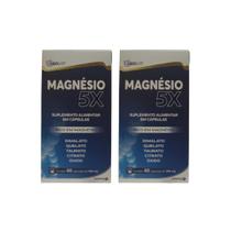 Kit 2x Magnésio 5 em 1 500mg com 60 cápsulas