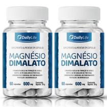 kit 2x Magnésio Dimalato 60 Cápsulas, Auxilia no Meta bolismo, Concentração e Imu nidade, com 260mg de Magnésio, Livre de Glúten kit 2x Magnésio Dimalato 60 Cápsulas, Auxilia no Meta bolismo, Concentração e Imu nidade, com 260mg de Magnésio, Livre de Glúten